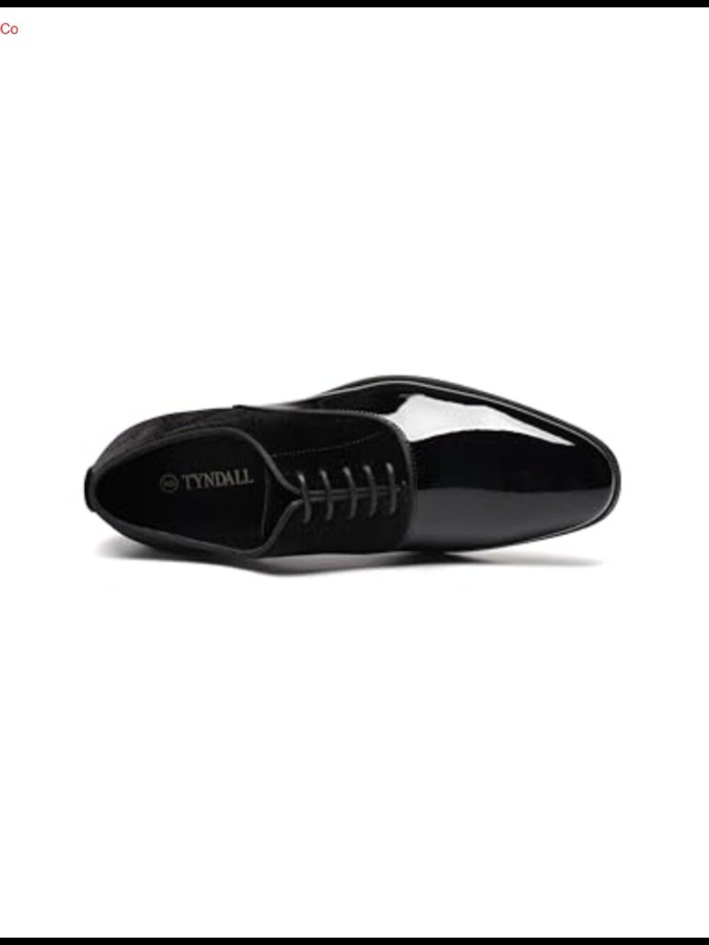 Mens Oxford Faux Patent Leather Lace-up Tuxedo Dress Shoes Formal - Picture 3 of 6